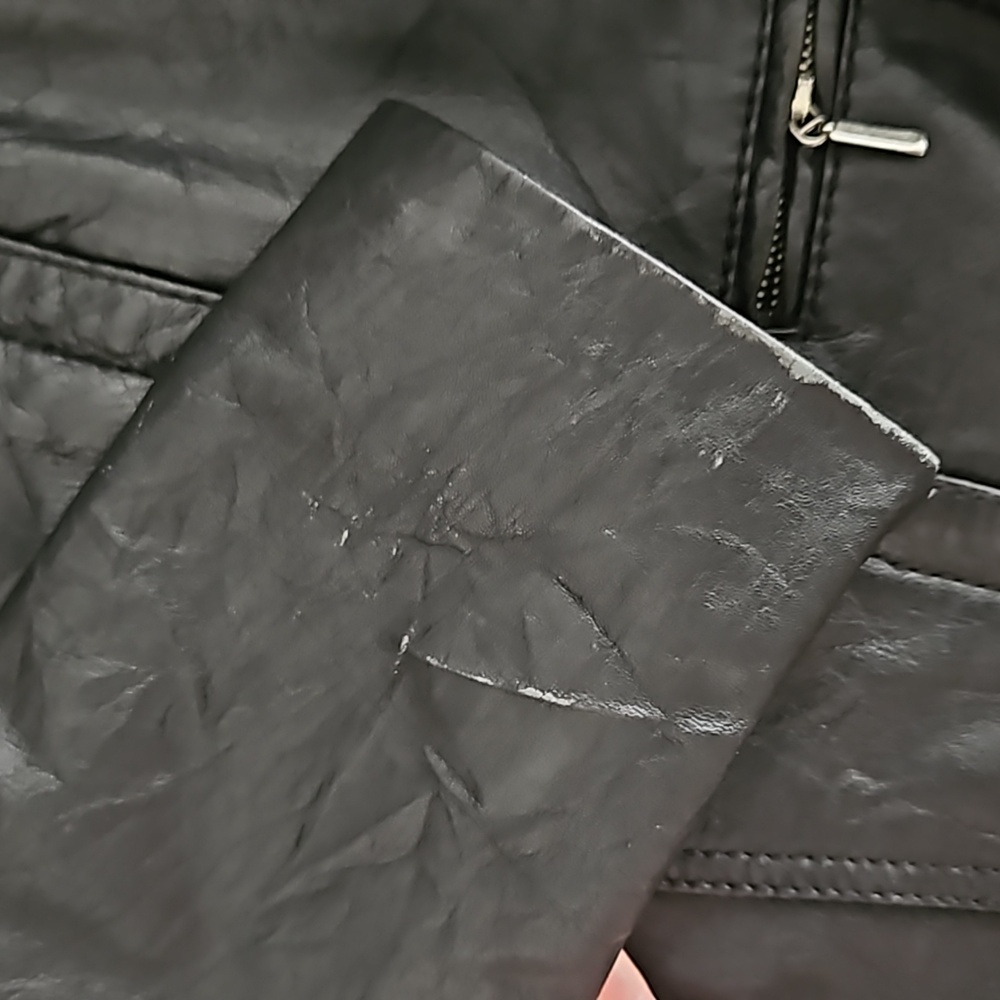 Keneth Cole Leather Moto Jacket - Picture 10 of 11